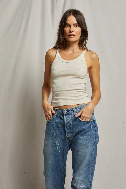 Lennox Recycled Rub Tank - Sugar tie dye tank