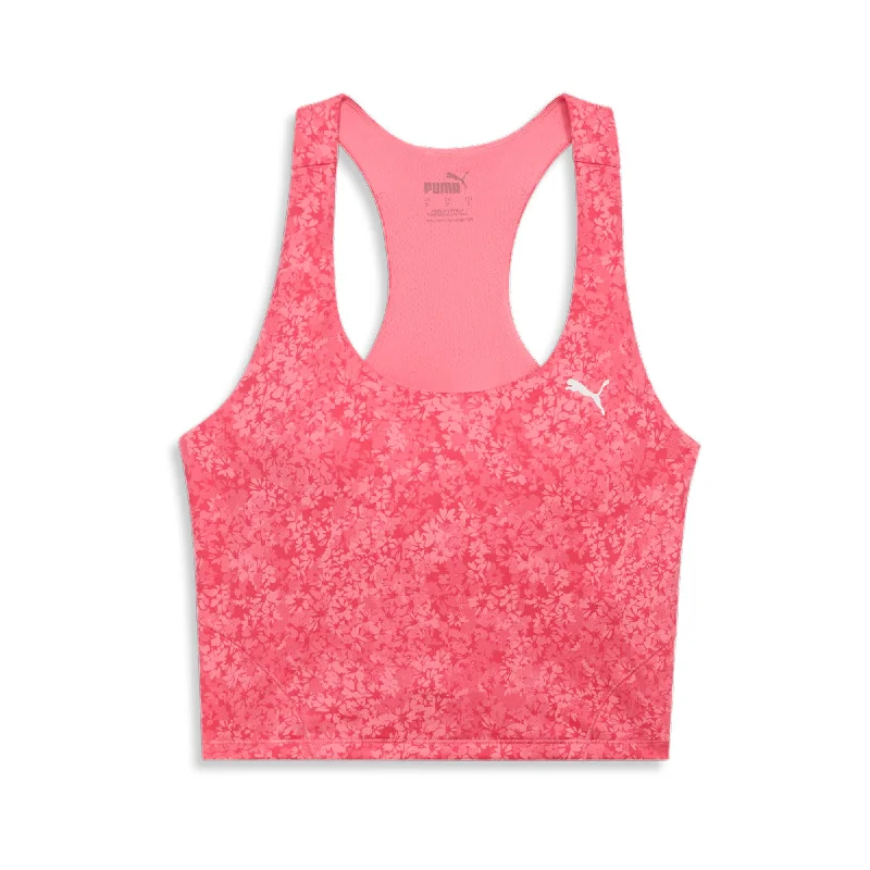 PUMA Women's Studio 2-In-1 Training Crop Tank lace tank top