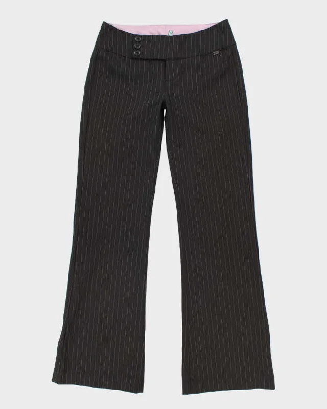 Y2k 00s Song Luxury Pin Stripe Flare Trousers -  S Trousers trendy modern
