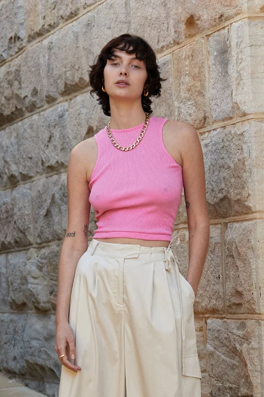 BLANCA Womens Becca Tank - Pink breathable tank top