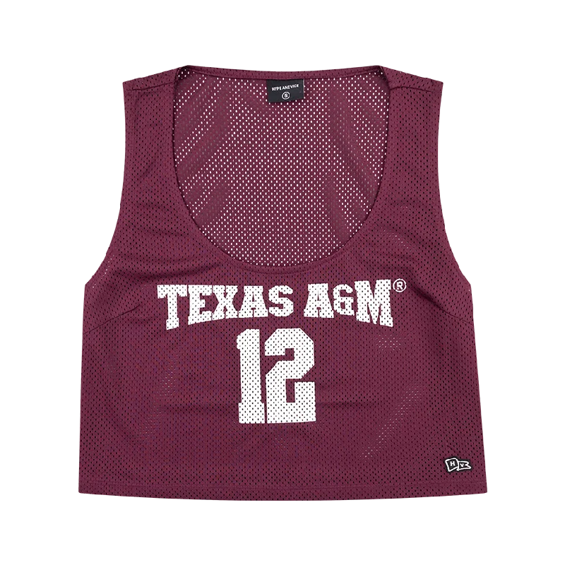 Texas A&M Hype & Vice Track Star Singlet Jersey Asymmetrical Jersey Blouse