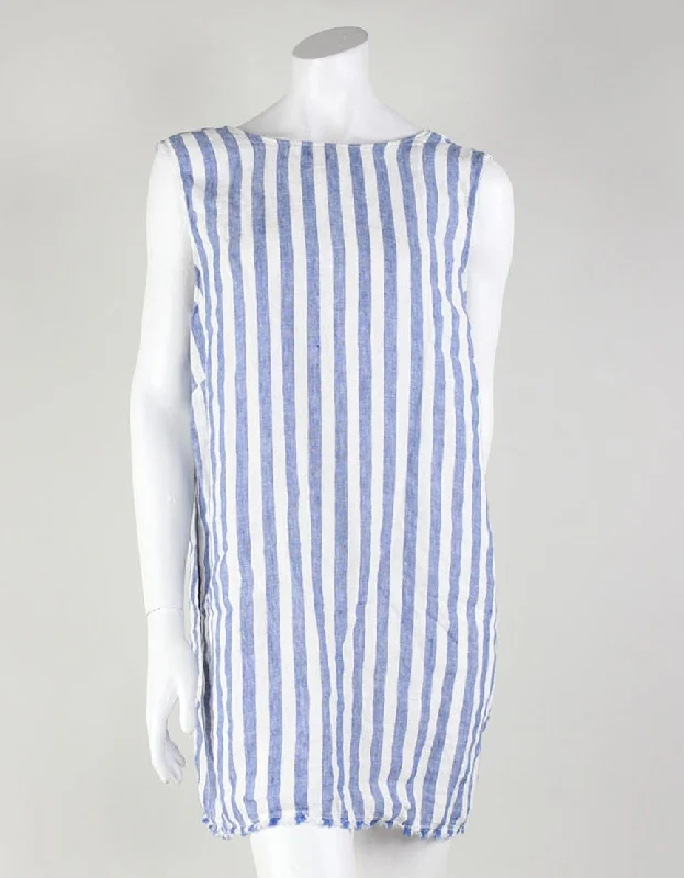 REFORMATION Candy Stripe Linen Dress - Medium Tunics Exclusive limited