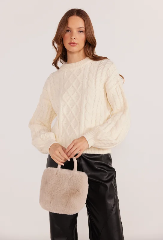 MINKPINK Estelle Cable Knit Sweater Sweater Knitwear Pullover