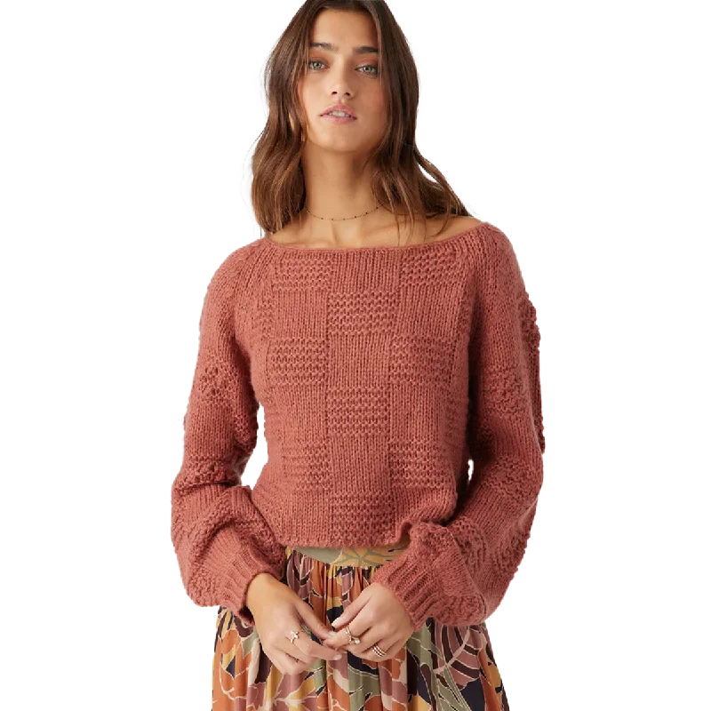Women's Sacha Long Sleeve Sweater Seamless Knitted Crochet