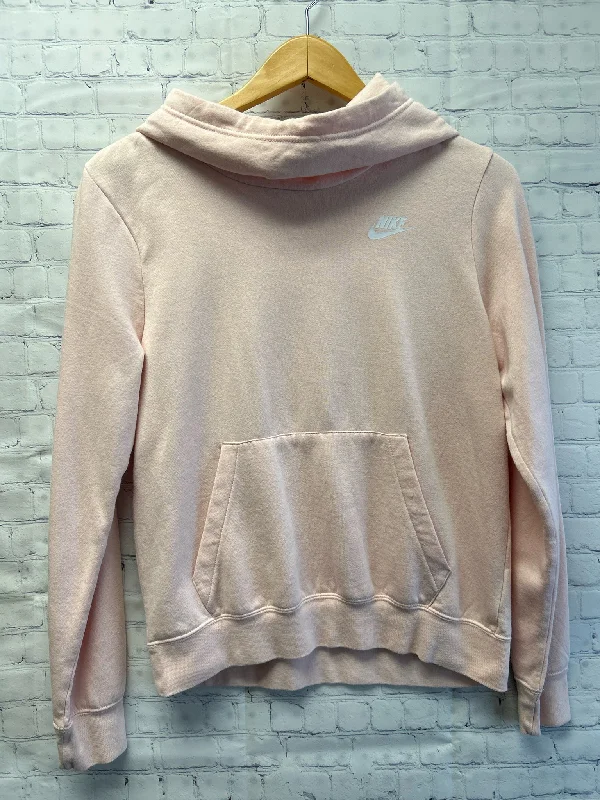Size Small Ladies Pink Nike Hoodie Hoodie with Hem Elastic Stretchable Comfortable