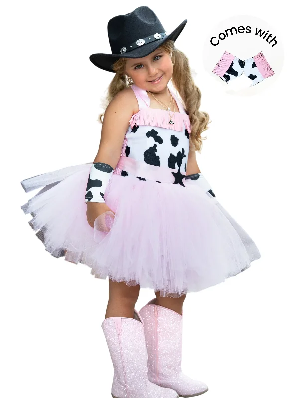 Girls Rodeo Princess Cowgirl Tutu Costume Dress Tunics stripes playful