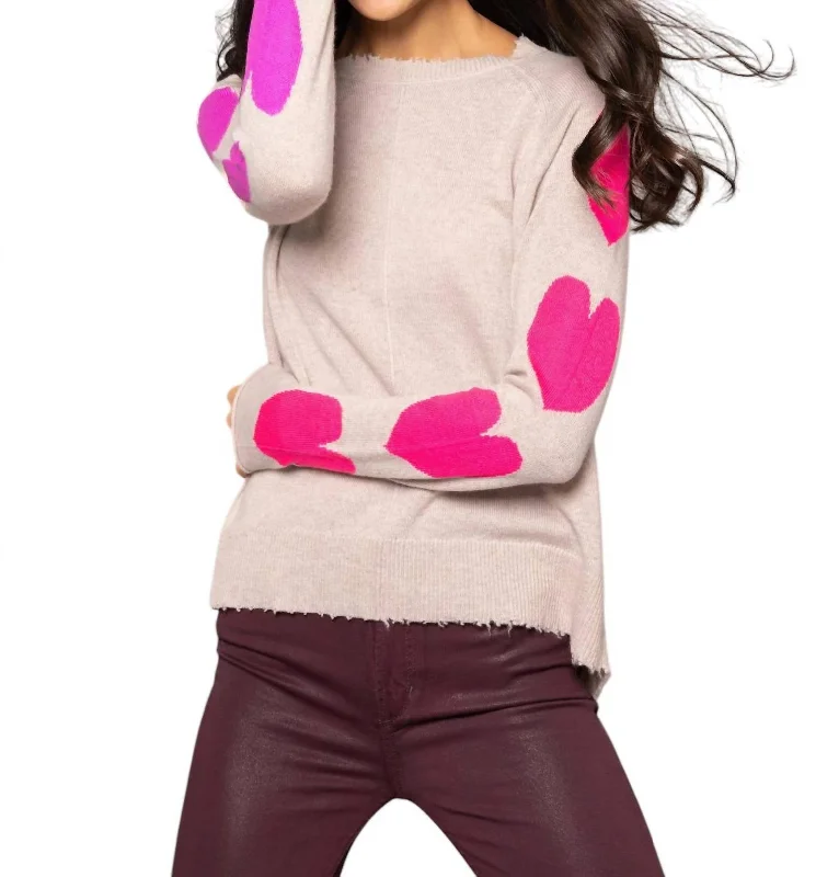 Heart Stealer Sweater In Birch Turtle Neck Boat Neck Asymmetrical Neck