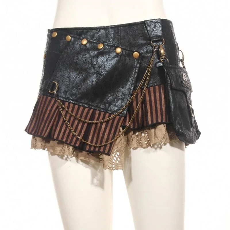 Hot and Steamy Steampunk skirt velvet skirt luxurious