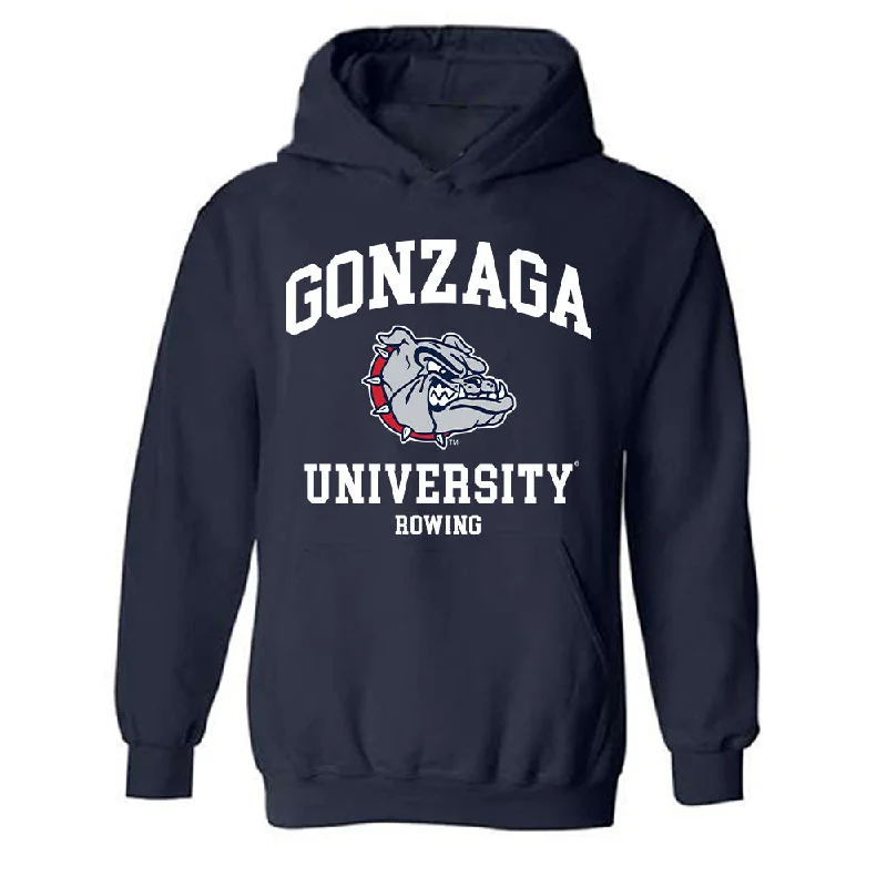 Gonzaga - NCAA Women's Rowing : Avery Day - Classic Shersey Hooded Sweatshirt Hoodie with Distressed Vintage Worn