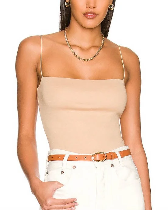 "Supima Cotton Essential Strappy Tank" activewear tank top