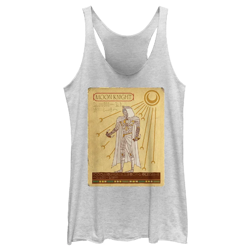 Women's Marvel: Moon Knight Ancient Egyptian Portrait Racerback Tank Top flexible tank top