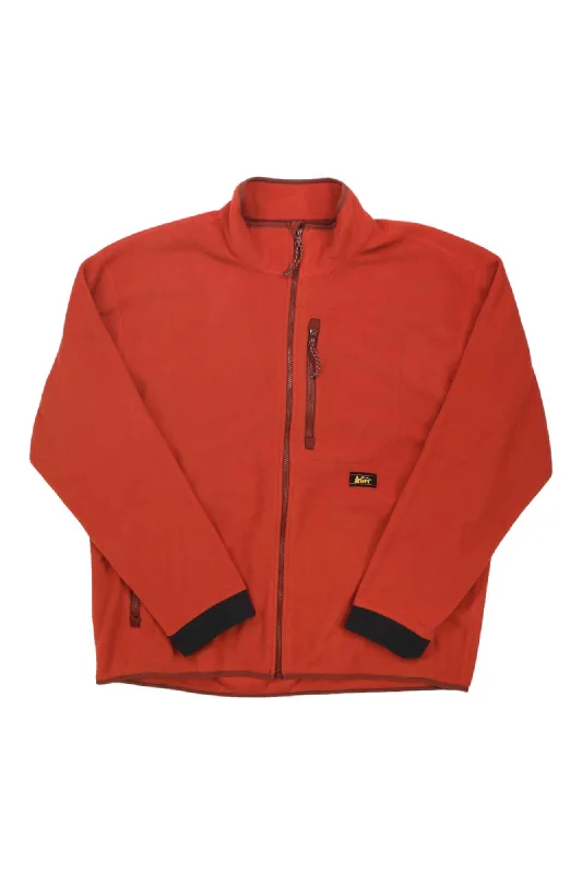 REI Mens Trailsmith Fleece FZ Jacket Hoodie Zip-Up Jacket Button-Up Jacket