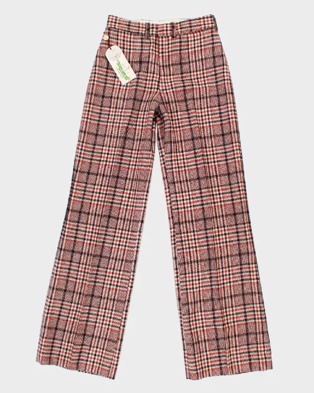 Vintage 60s Patterned Trousers - W26 L30 Trousers Cargo pockets