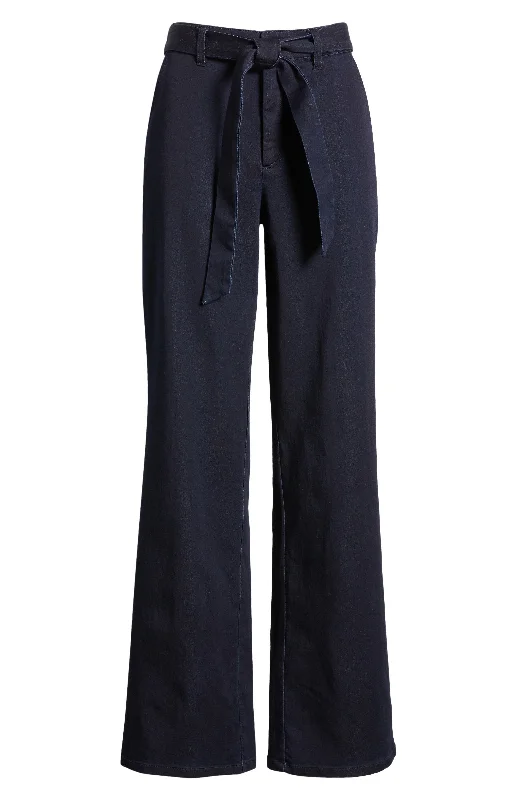Anne Klein Tie Front High Waist Trouser Jeans in Indigo Rinse Wash Trousers Bestseller Popular Anne Klein Tie Front High Waist Trouser Jeans in Indigo Rinse Wash Trousers Bestseller Popular