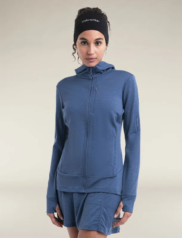 W's Merino 260 Quantum LS Zip Hoodie Hoodie with Monochrome Minimalist Simple
