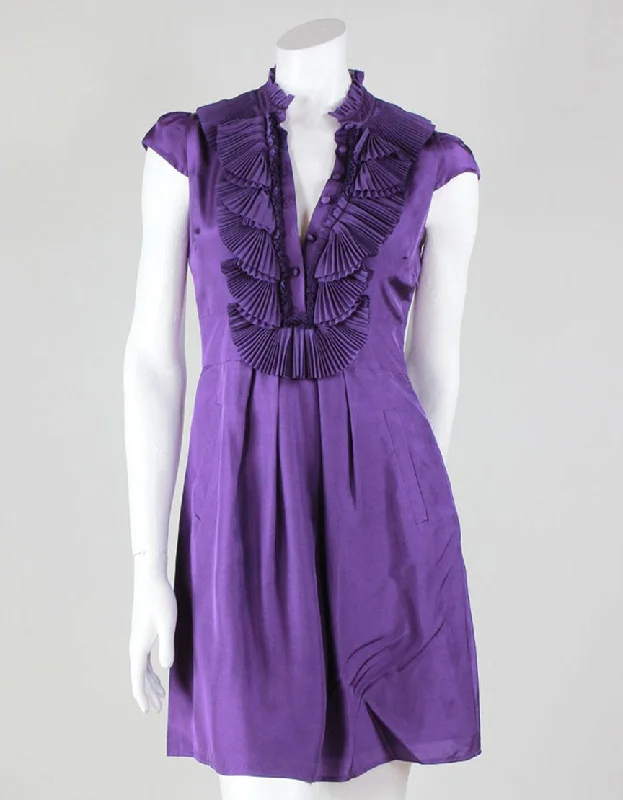 Ted Baker Purple Cap Sleeve V-Neck Dress - 1 | Small | 4 US Tunics Custom made