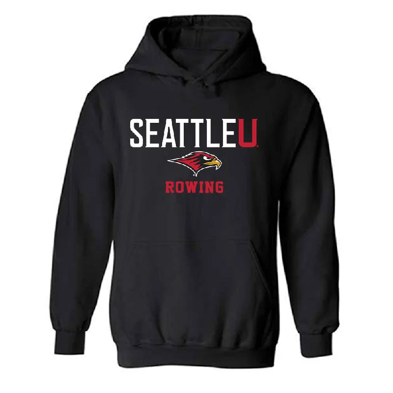 Seattle - NCAA Women's Rowing : Mary O'Malley - Classic Shersey Hooded Sweatshirt Hoodie with Set-In Sleeves Structured Classic