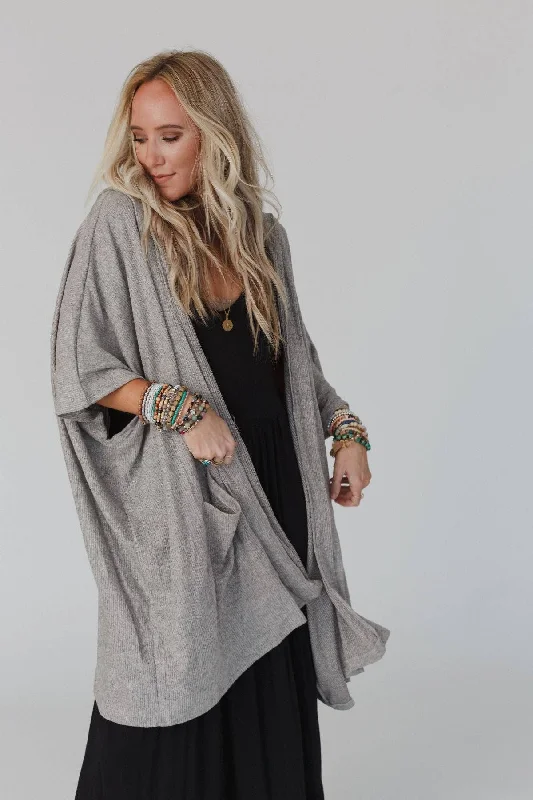 Boho Essential Hooded Ribbed Sweater - Oatmeal Thin Thick Dense