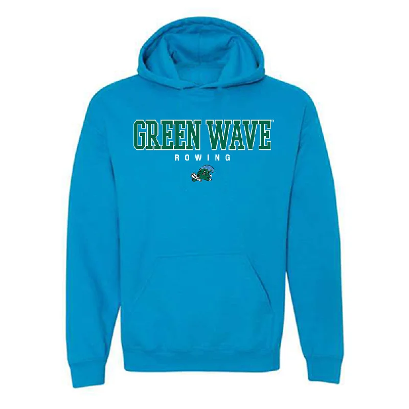 Tulane - NCAA Women's Rowing : Ava Anderson - Hooded Sweatshirt Hoodie with Hem Frayed Vintage Worn