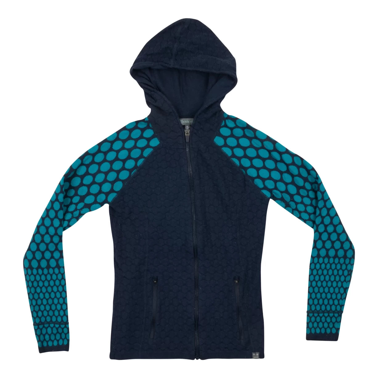 TITLE NINE Full Zip Sweater - Women's Polka Dot Checkered Tartan
