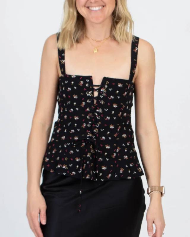 Floral Tank graphic tank top