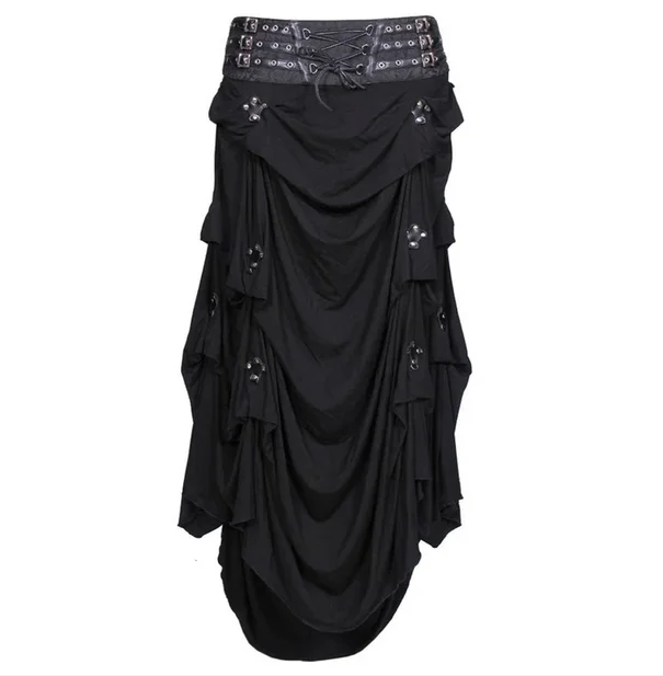 Corset Belt Asymmetric Skirt denim skirt fashionable