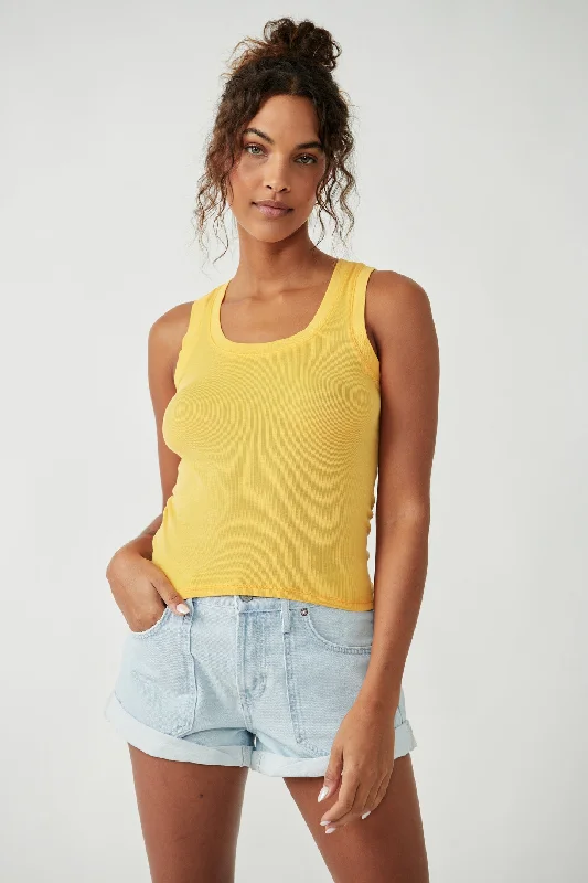 U-Neck Tank - Sun cropped tank top