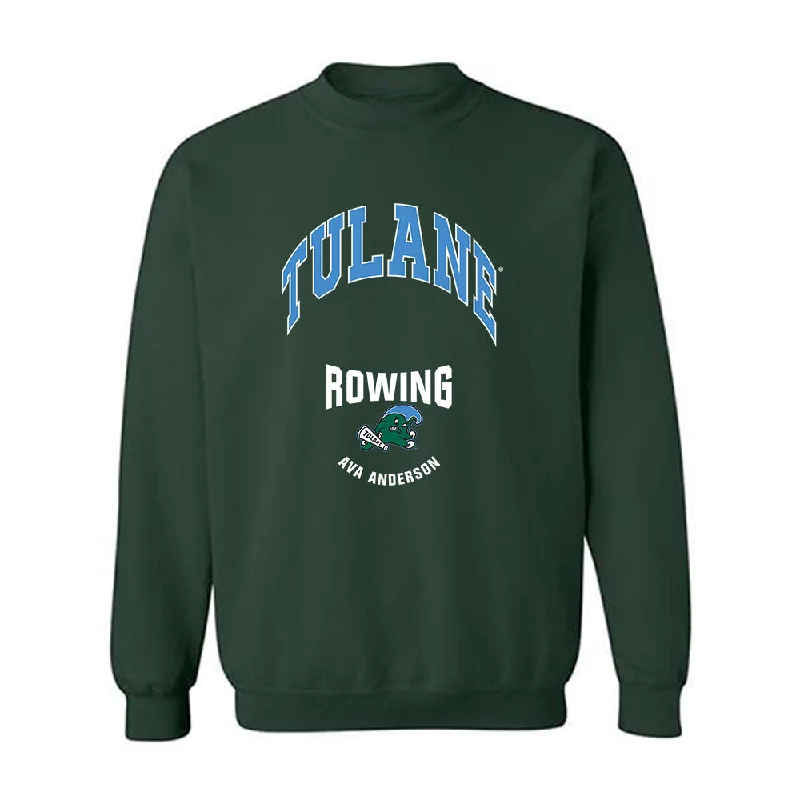 Tulane - NCAA Women's Rowing : Ava Anderson - Classic Fashion Shersey Crewneck Sweatshirt Hoodie with Patch Decorative Personalized