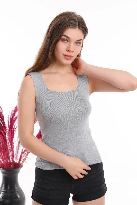 Women's Gray Tank Top navy tank top