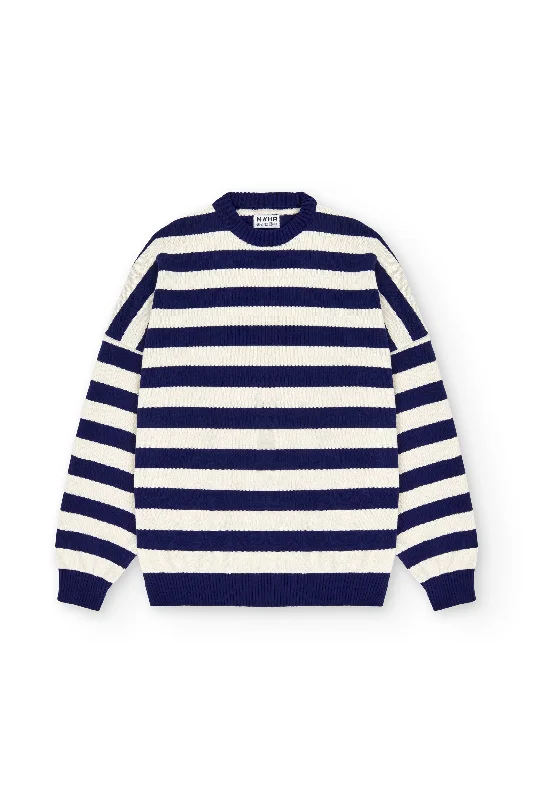 Sweater Stripes Navy Houndstooth Herringbone Solid