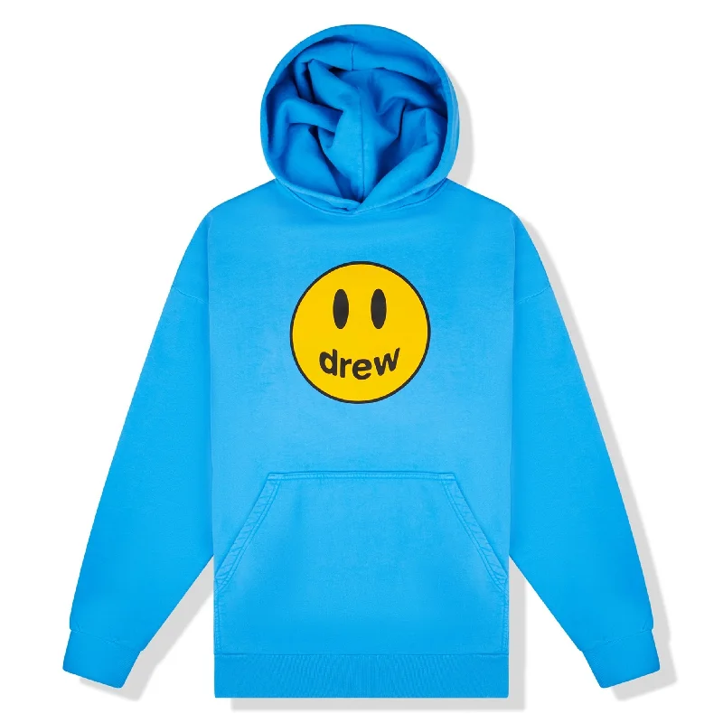 Drew House Mascot Hoodie Sky Blue Hoodie with Drop Shoulder Relaxed Streetwear