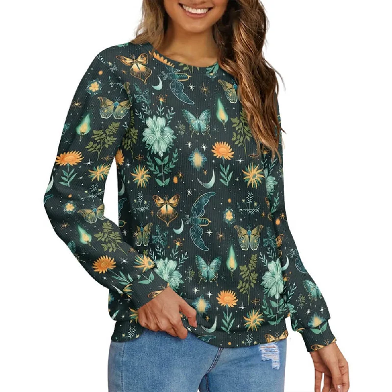 Fairy Flower Fire Butterfly Sweater Lightweight Heavyweight Midweight