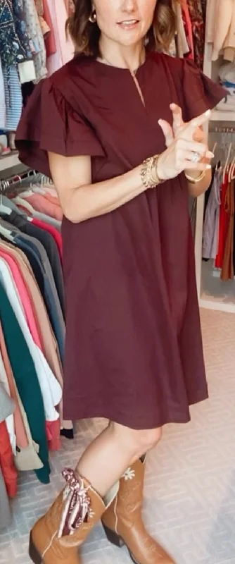 Selma Maroon Dress Tunics Trendy modern