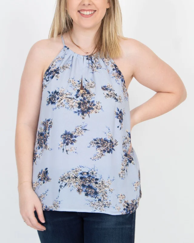 Silk Floral Tank slim fit tank