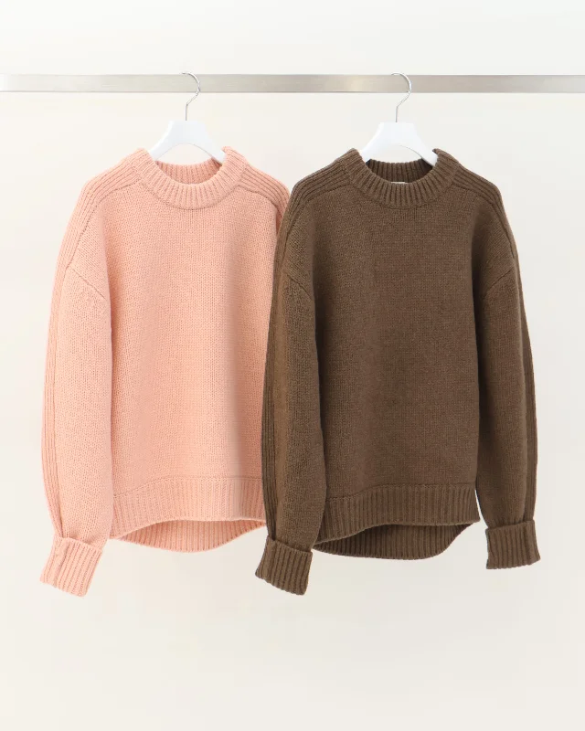 WOOL SWEATER 11377 Mesh Sweater Canvas Denim