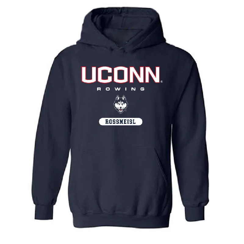 UConn - NCAA Women's Rowing : Emily Rossmeisl - Classic Shersey Hooded Sweatshirt Hoodie with Cuffed Sleeves Snug Secure