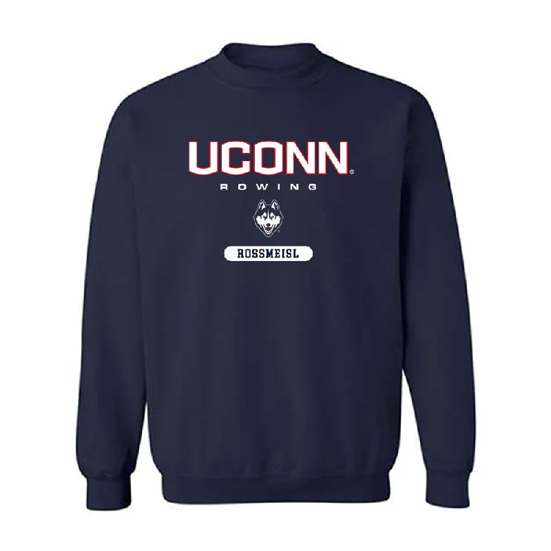 UConn - NCAA Women's Rowing : Emily Rossmeisl - Classic Shersey Crewneck Sweatshirt Hoodie with Elastic Cuffs Stretchable Comfortable