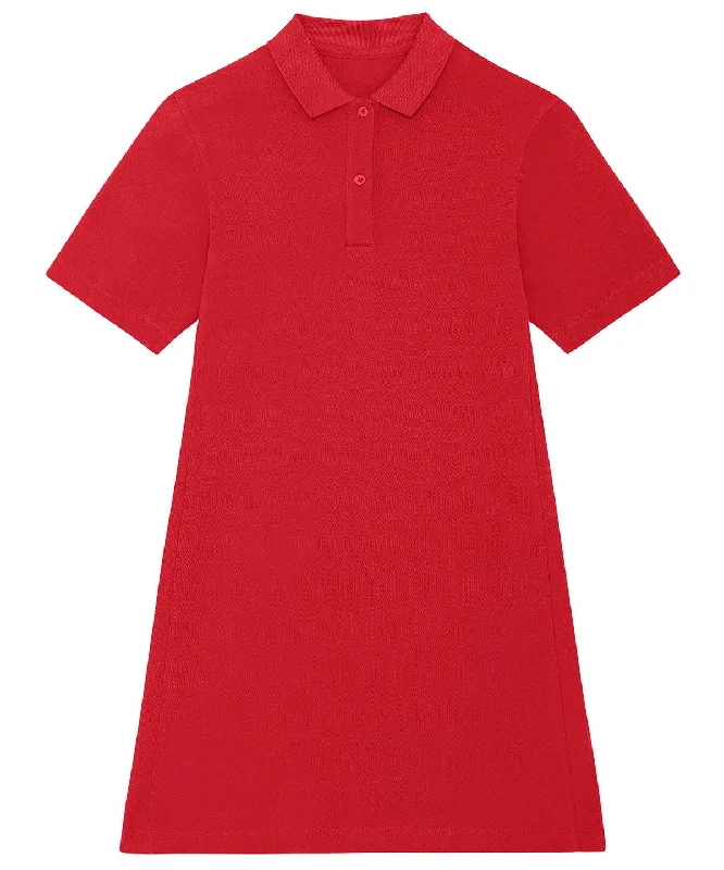Red - Stella Paiger women's piqué polo dress (STDW162) Tunics Plaid country