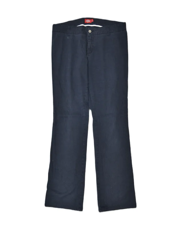 DICKIES Womens Straight Casual Trousers W36 L32 Navy Blue Cotton Trousers versatile functional DICKIES Womens Straight Casual Trousers W36 L32 Navy Blue Cotton Trousers versatile functional