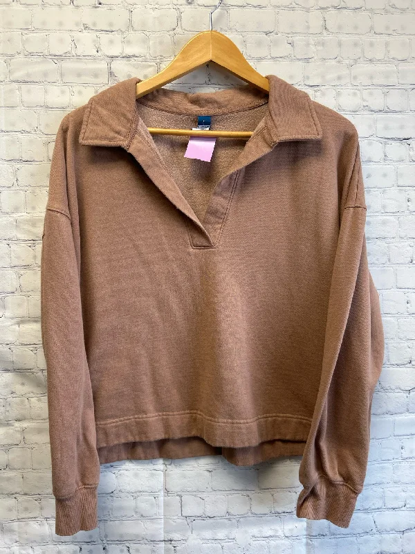 Size Medium Ladies Brown Old Navy Sweatshirt Hoodie with Hem Patch Decorative Personalized Size Medium Ladies Brown Old Navy Sweatshirt Hoodie with Hem Patch Decorative Personalized