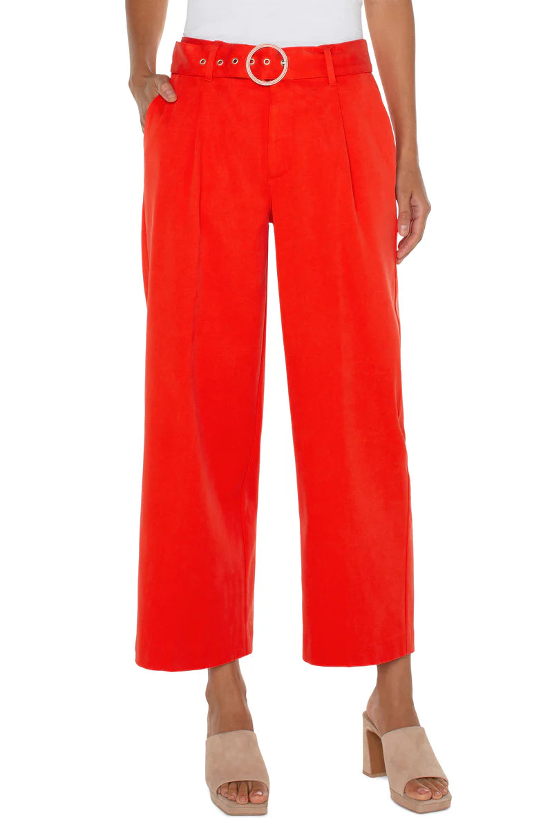 Belted Straight Trouser Trousers Summer Linen