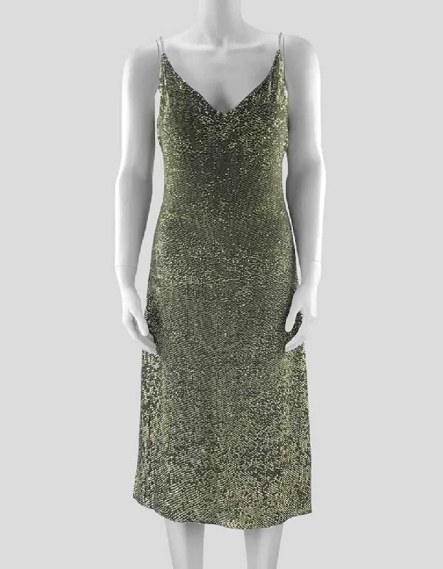 Armani Le Collezioni Green Silver Embellished Evening Dress - 6 US Tunics Office stylish Armani Le Collezioni Green Silver Embellished Evening Dress - 6 US Tunics Office stylish
