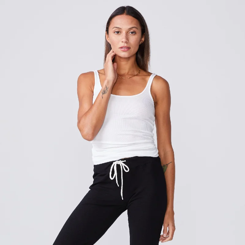 Supimafine Rib Scoop Neck Tank loose fit tank