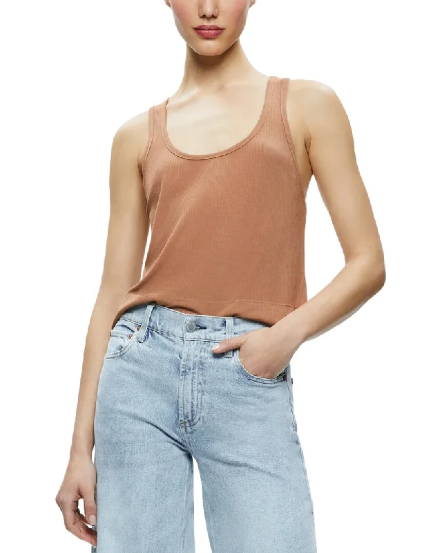 alice + olivia Avril Boxy Tank activewear tank top