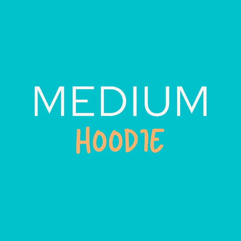 Hazel Blues® |  MEDIUM HOODIE Hoodie with Mock Neck Collared Structured