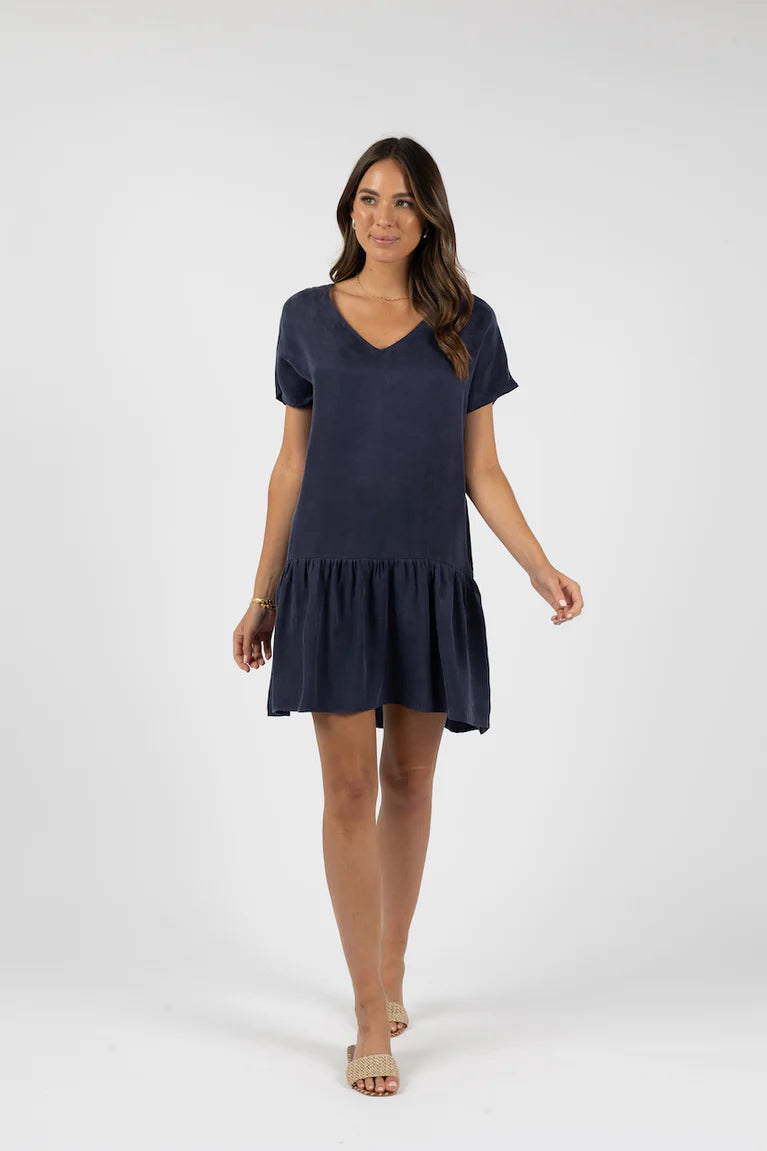 HUMIDITY MILANO SHIFT DRESS - NAVY Tunics Top rated