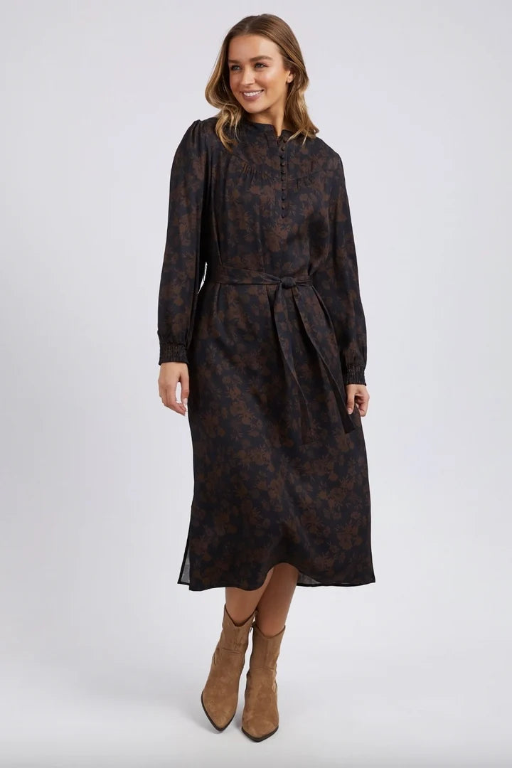 FOXWOOD BELLADONNA FLORAL DRESS - Black Floral Tunics Brand named