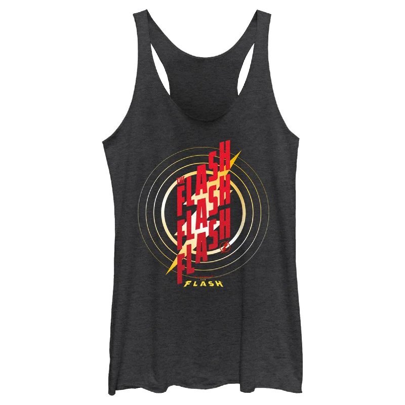 Women's The Flash Triple Red Logo Racerback Tank Top sleep tank top