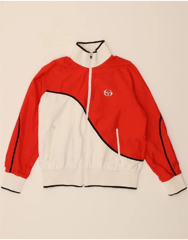 SERGIO TACCHINI Womens Tracksuit Top Jacket UK 16 Large Red Colourblock Wool Jacket Cashmere Jacket Tweed Jacket SERGIO TACCHINI Womens Tracksuit Top Jacket UK 16 Large Red Colourblock Wool Jacket Cashmere Jacket Tweed Jacket
