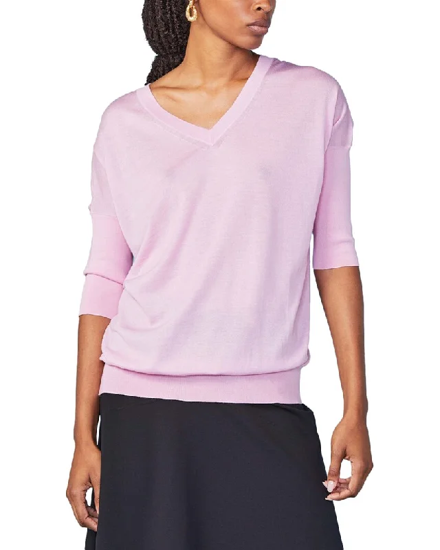 CALLAS Kati Wool Sweater Iron Safe Non-Iron Wrinkle Free